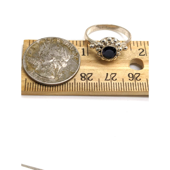 Sterling Silver Ring Size 8.5 Natural Iolite Blue Violet Gemstone Jewelry Gift - Picture 3 of 7